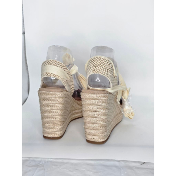 LOFT Beige Espadrille Wedge Sandals Women’s Size 7M - Picture 5 of 7